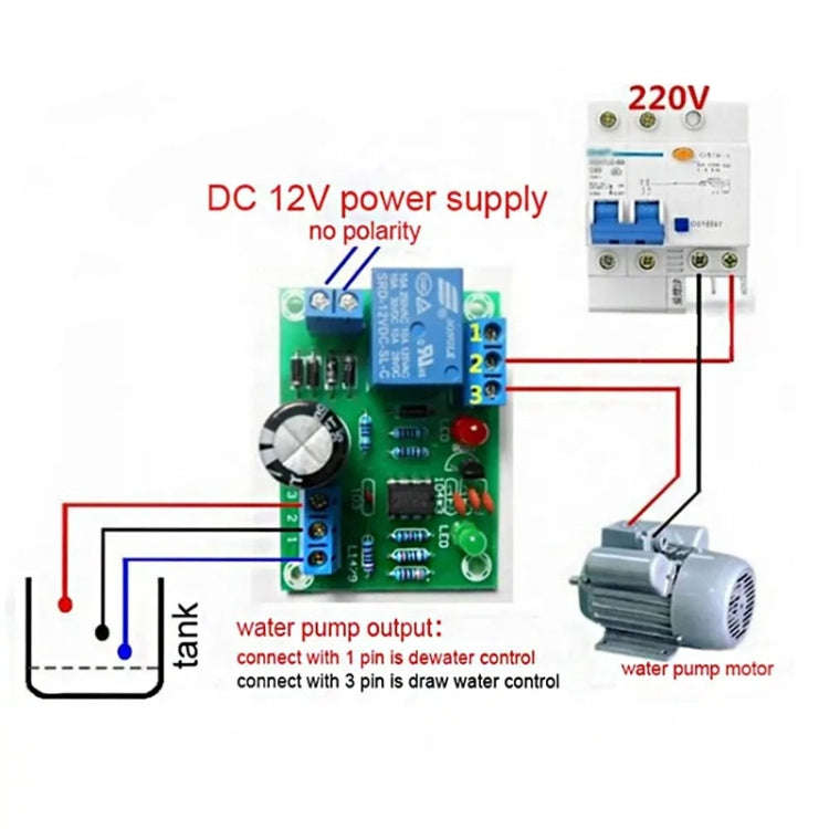 DC12V 10A Liquid Level Controller Sensor Module Water Level Detection Sensor DIY Kit