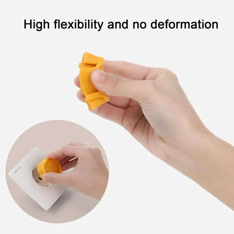 EU Plug Socket Silicone Cover Children Anti-electric Shock and Dustproof Protective Cover(White)
