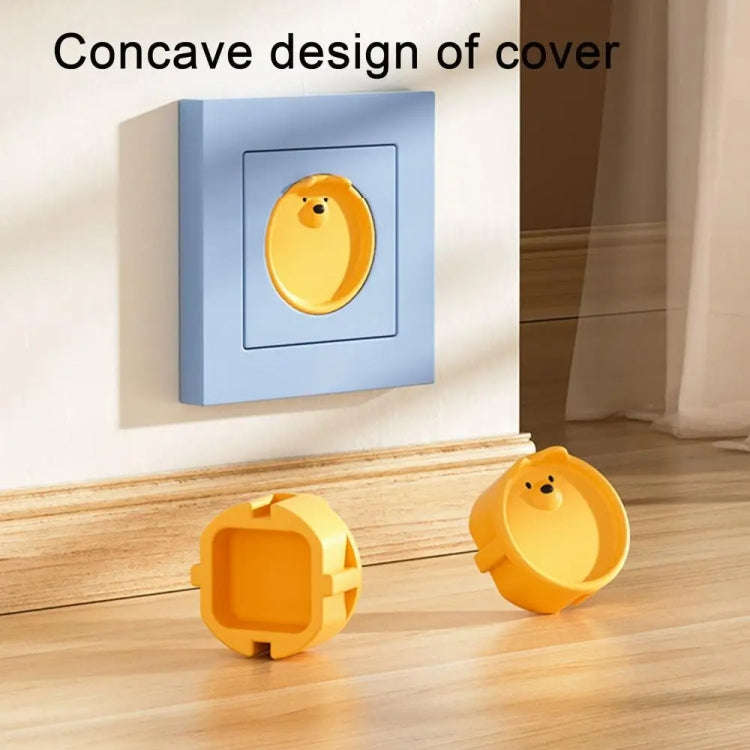 EU Plug Socket Silicone Cover Children Anti-electric Shock and Dustproof Protective Cover(White)