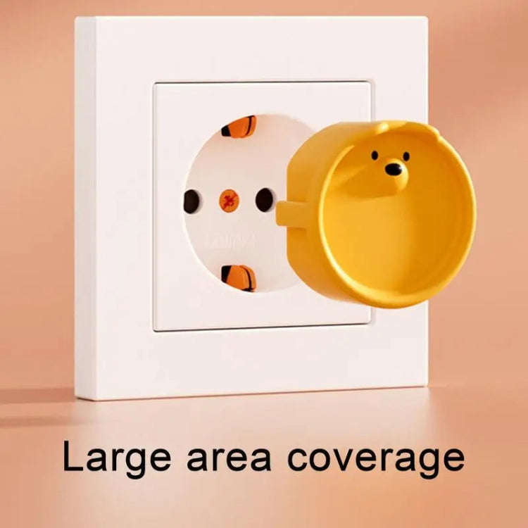 EU Plug Socket Silicone Cover Children Anti-electric Shock and Dustproof Protective Cover(Black)