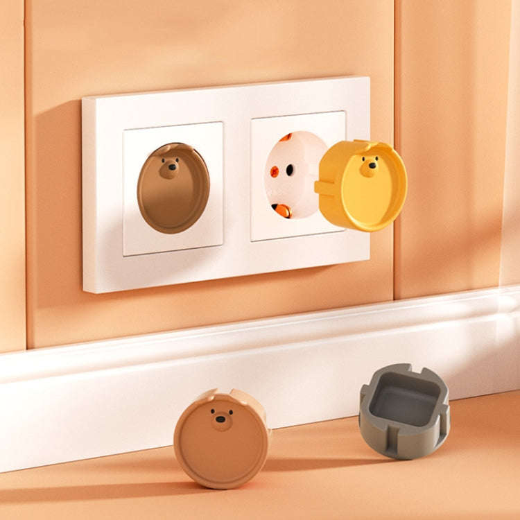 EU Plug Socket Silicone Cover Children Anti-electric Shock and Dustproof Protective Cover(Grey)