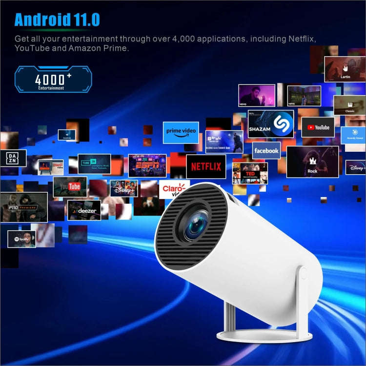 HY300 PRO Smart Projector Android 11.0 System 120 Lumen Portable Projector(UK Plug)