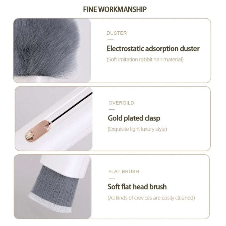 Car Air Conditioner Air Outlet Gap Dust Cleaning Soft Brush(Grey)