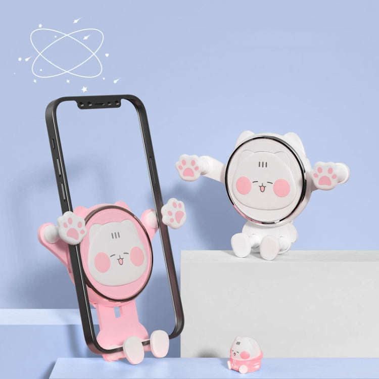 ICARER FAMILY AK-01 Car Air Outlet Cartoon Phone Holder Car Navigation Gravity Support Frame(White)