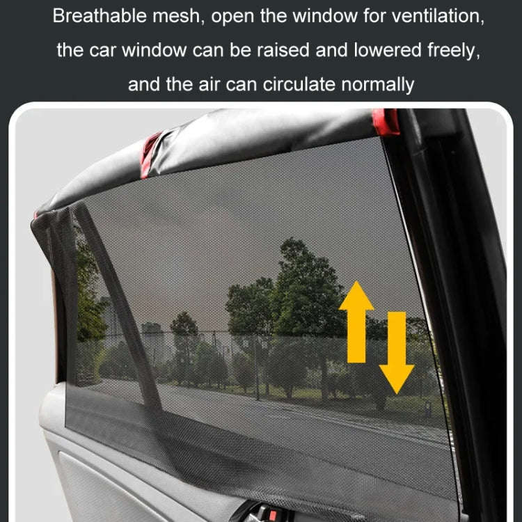 Car Magnetic Summer Sun Protection Insulating Privacy Curtain, Specification: Rear Window Square