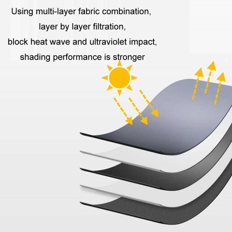 Car Magnetic Summer Sun Protection Insulating Privacy Curtain, Specification: Rear Window Square
