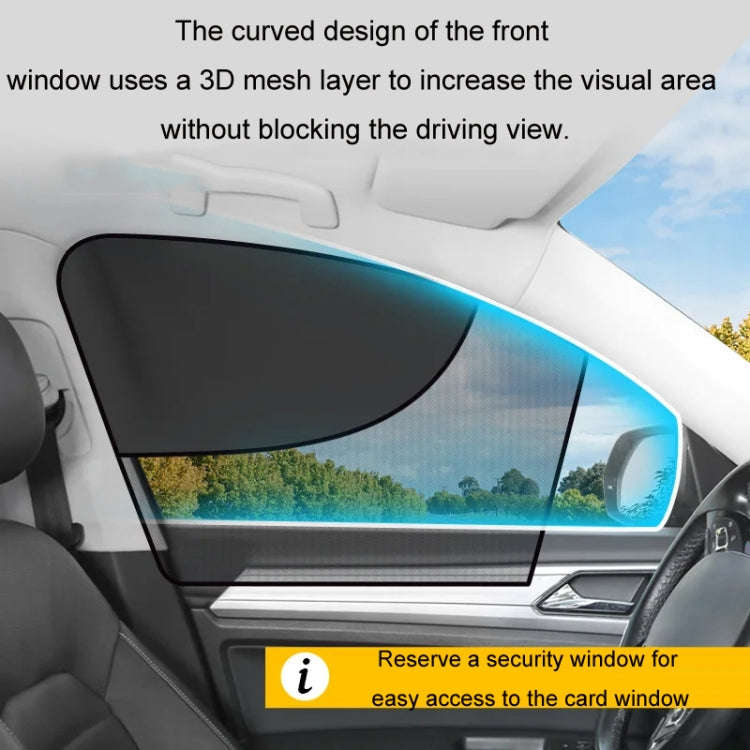 Car Magnetic Summer Sun Protection Insulating Privacy Curtain, Specification: Rear Window Square