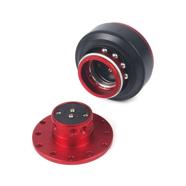 Steering Wheel With Locking Quick Release Booster Pad(Red)