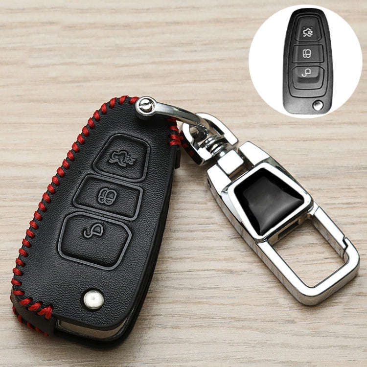 For Ford Car Key Cover Keychain Anti-lost Number Plate, Style: D