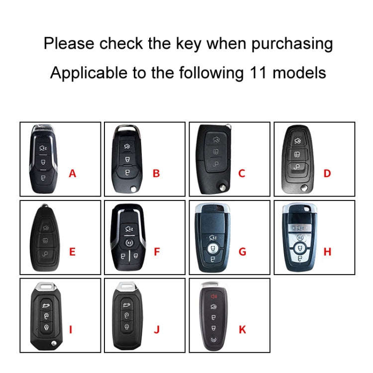 For Ford Car Key Cover Keychain Anti-lost Number Plate, Style: G
