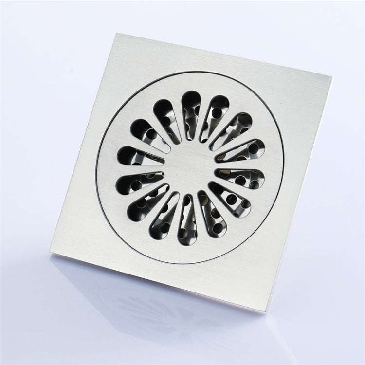 Bathroom Brushed Anti-Return Water, Insect and Odor Resistant Floor Drain(Copper)