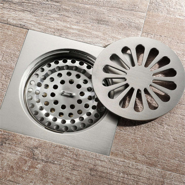 Bathroom Brushed Anti-Return Water, Insect and Odor Resistant Floor Drain(Copper)