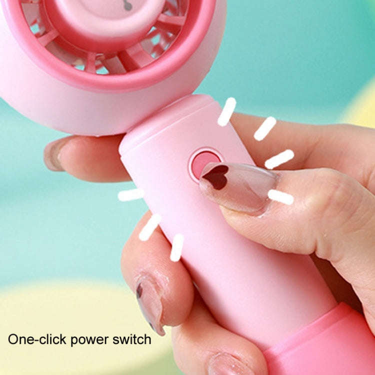 USB Handheld Fan Mini Portable Desktop Cute Cartoon Fan(Pink Pig)