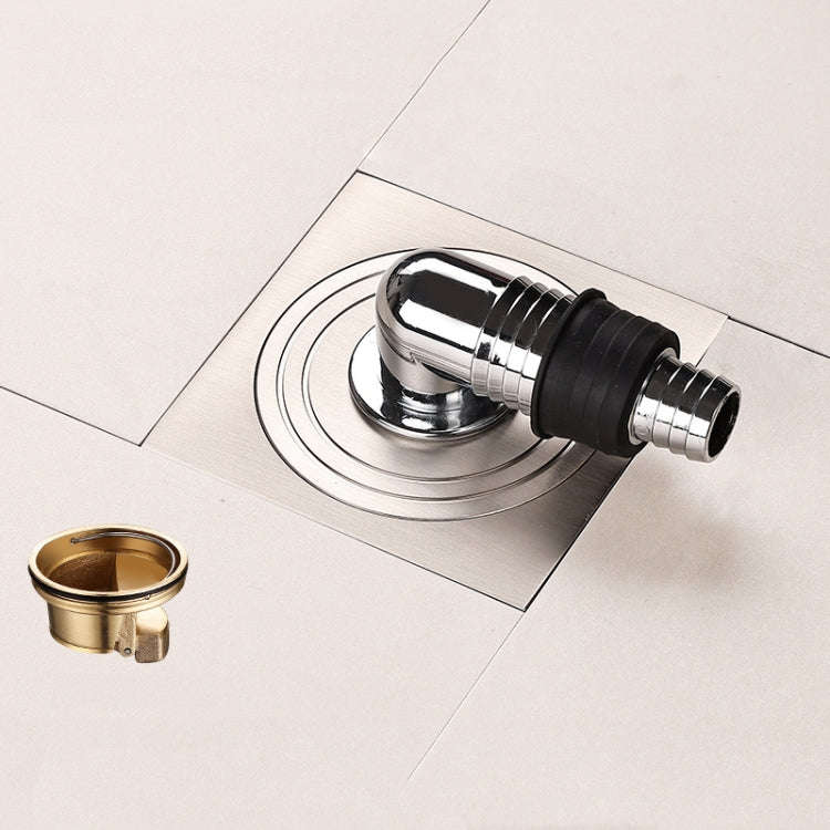 All Copper Brushed Anti-Odor Floor Drain Gravity Copper Core Bathroom Floor Drain, Specification:...