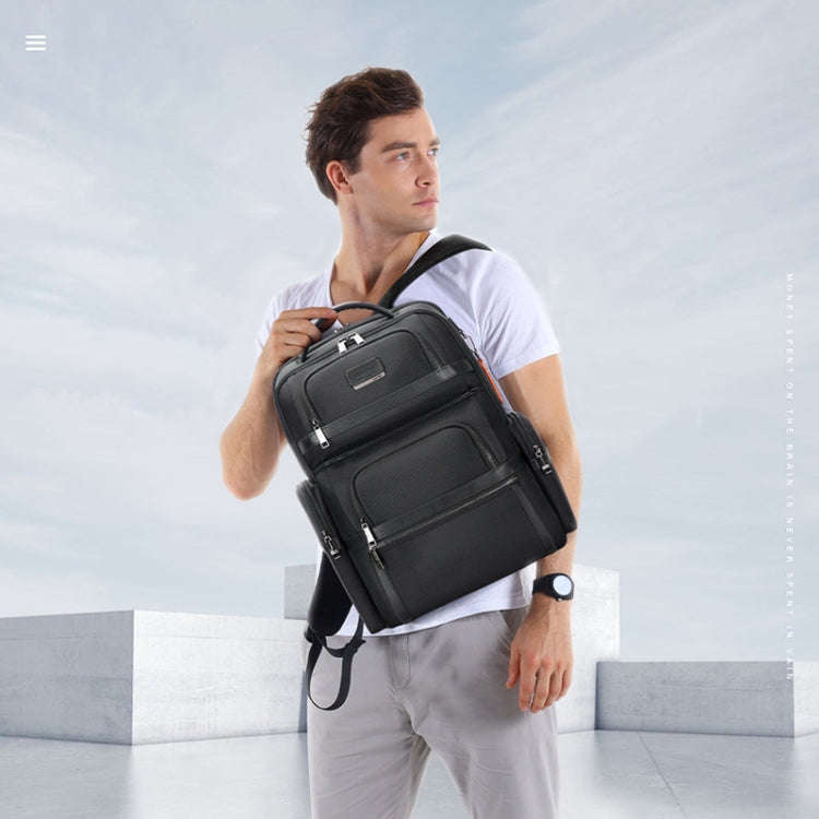 Bopai 61-121601 Large Capacity Waterproof Business Laptop Backpack With USB+Type-C Port(Black)