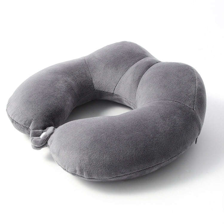 Portable Nap Neck Care Pillow Multifunctional Airplane Travel U-Shaped Pillow, Style: Dark Gray P...