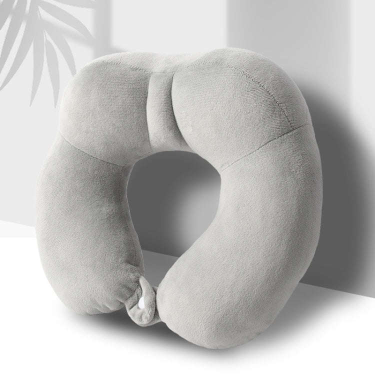Portable Nap Neck Care Pillow Multifunctional Airplane Travel U-Shaped Pillow, Style: Dark Gray P...