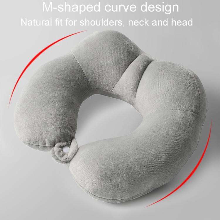 Portable Nap Neck Care Pillow Multifunctional Airplane Travel U-Shaped Pillow, Style: Dark Gray P...