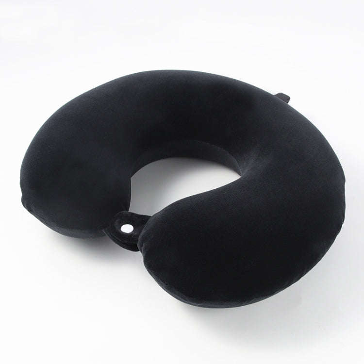 Portable Napping Memory Pillow Multifunctional Airplane Travel U-Shaped Pillow(Black)