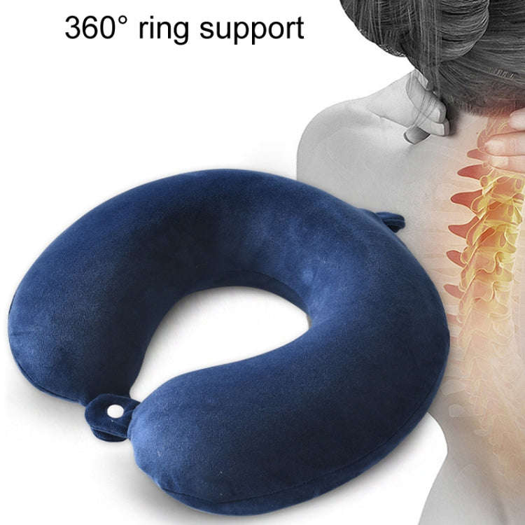 Portable Napping Memory Pillow Multifunctional Airplane Travel U-Shaped Pillow(Light Gray)