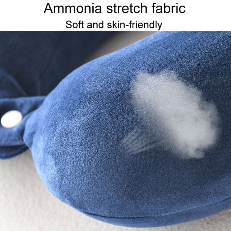 Portable Napping Memory Pillow Multifunctional Airplane Travel U-Shaped Pillow(Light Gray)