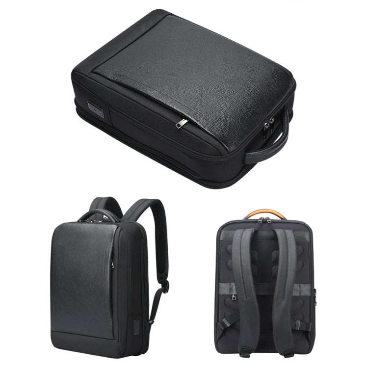 Bopai AL-61-122631B Large Capacity Cowhide Laptop Backpack With USB+Type-C Port(High-end Version)