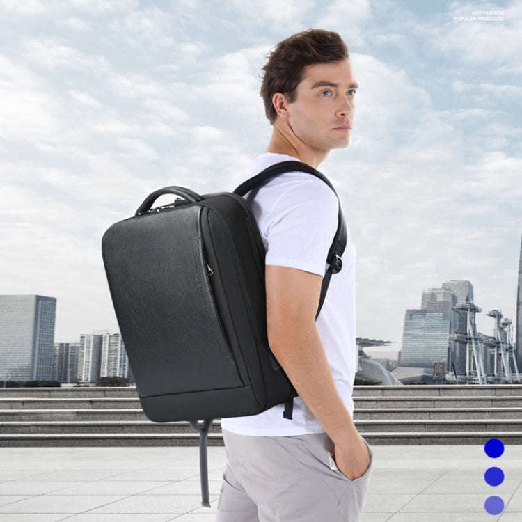 Bopai AL-61-122631B Large Capacity Cowhide Laptop Backpack With USB+Type-C Port(High-end Version)