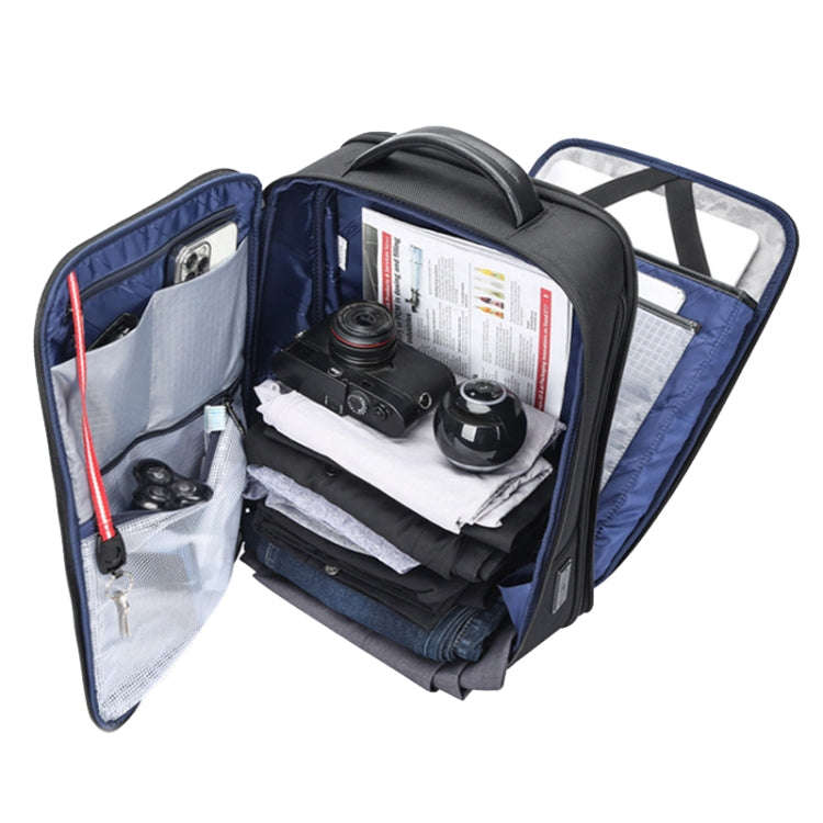 Bopai 61-19011 Large Capacity Waterproof Travel Laptop Backpack With USB+Type-C Port(Black)
