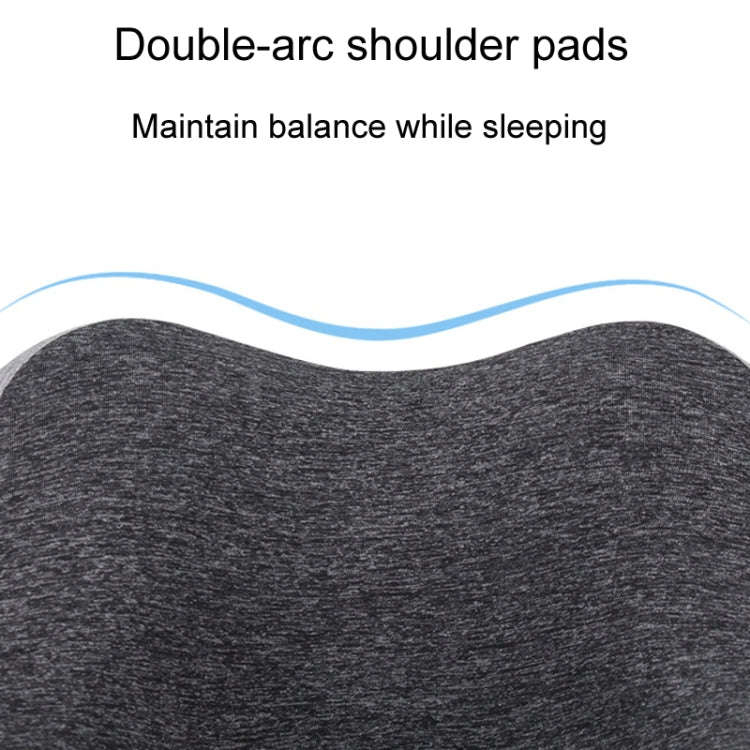 Colorblocking Ice Silk Memory Foam U-Shaped Pillow Portable Napping Neck Care Pillow(Red Gray)
