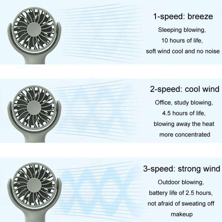 Mini Handheld Small Fan Rechargeable Mute Desktop Portable Fan(Green)
