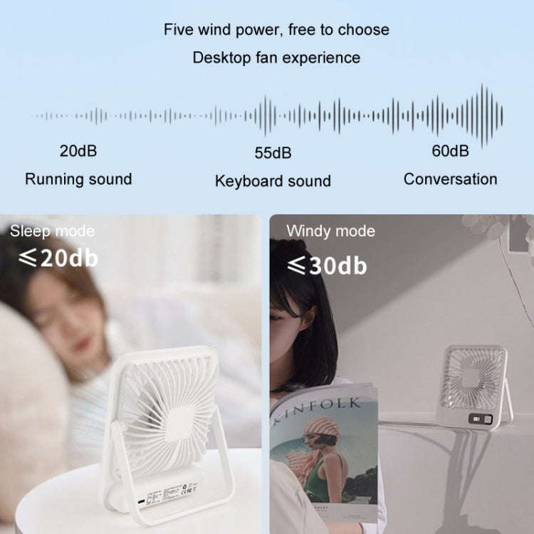 Home Desktop Wall Mounted Fan USB Portable Desktop Mini Fan(Ginger)