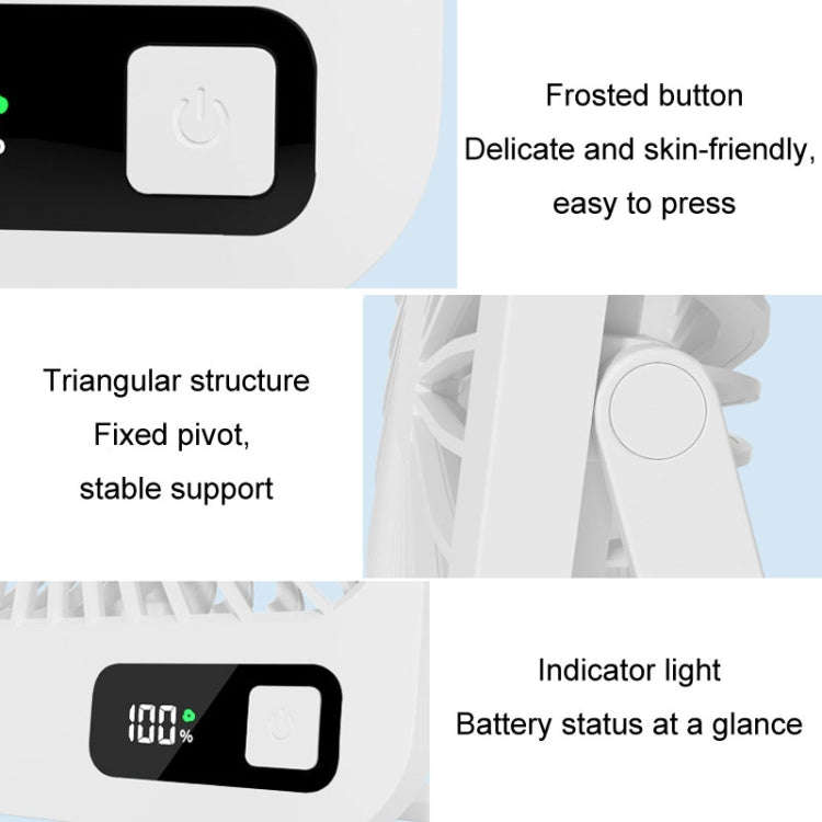 Home Desktop Wall Mounted Fan USB Portable Desktop Mini Fan(White)