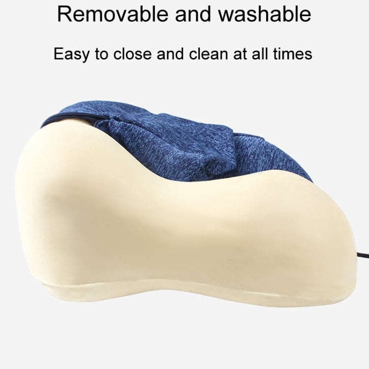 Hooded U-Shaped Memory Foam Pillow Portable Travel Neck Care Pillow(Black)