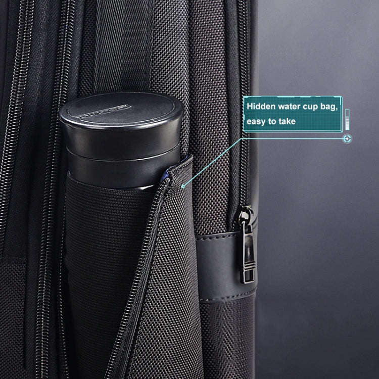 Bopai 61-26111 Large Capacity Business Commuter Laptop Backpack With USB+Type-C Port(Black)
