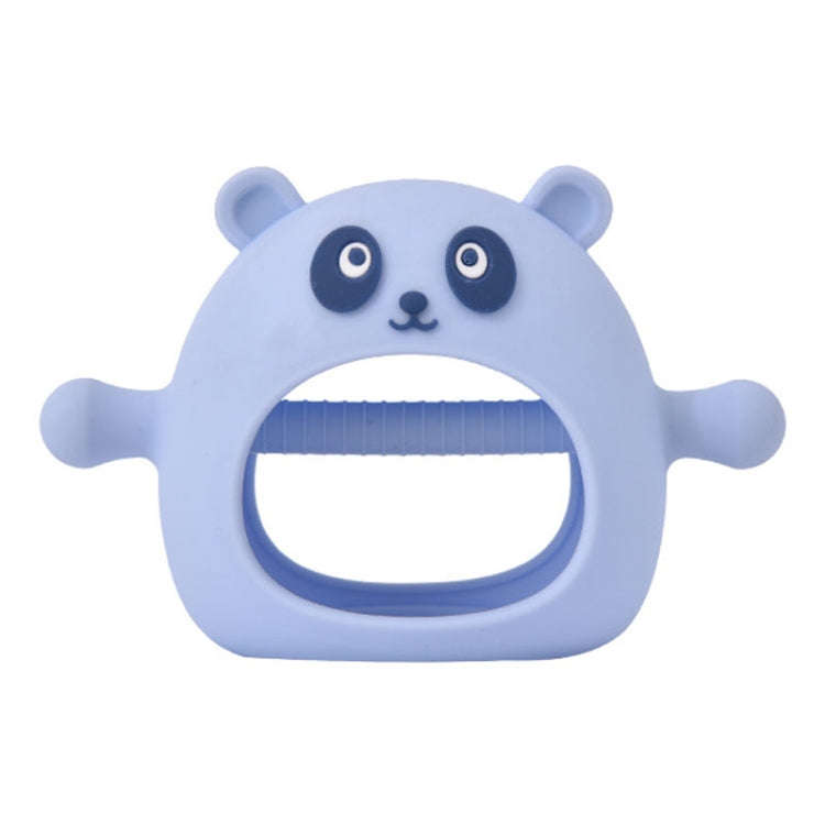Baby Hand Protector Silicone Gloves Teether Anti Hand Eating Teething Toys(Blue)