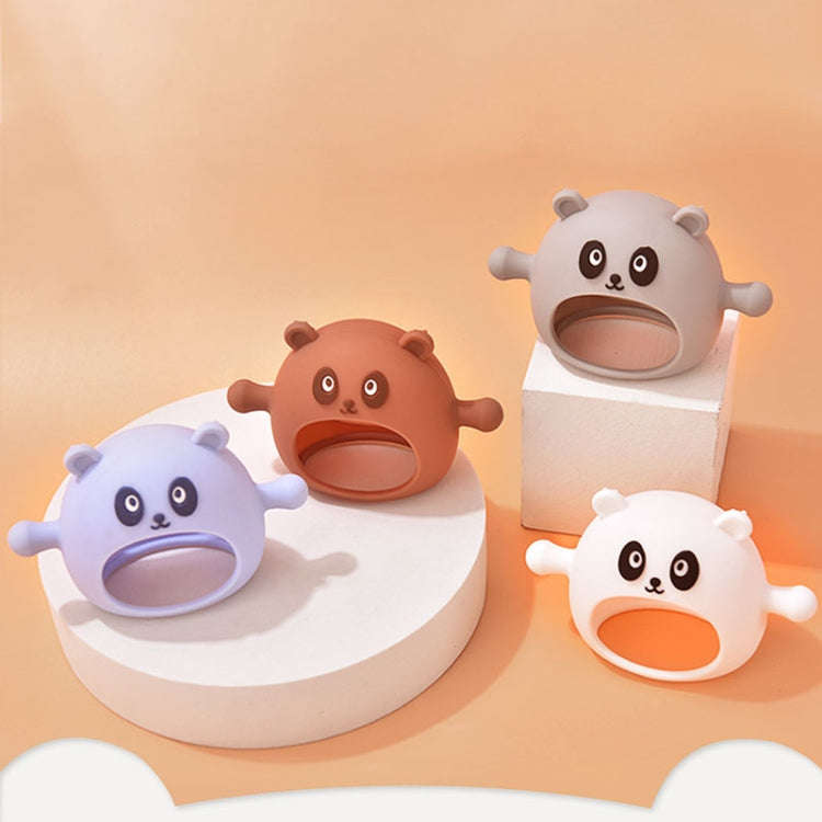 Baby Hand Protector Silicone Gloves Teether Anti Hand Eating Teething Toys(White)