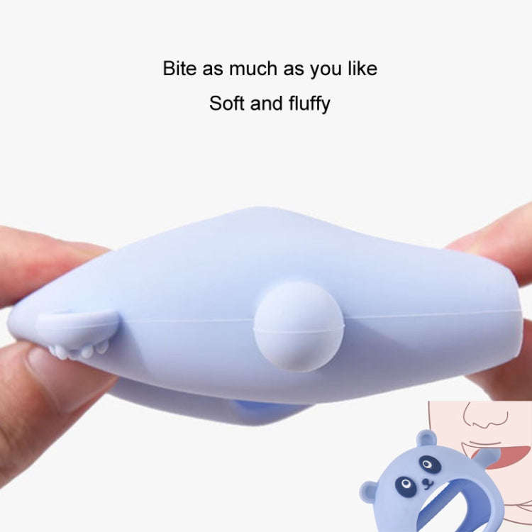 Baby Hand Protector Silicone Gloves Teether Anti Hand Eating Teething Toys(Khaki)