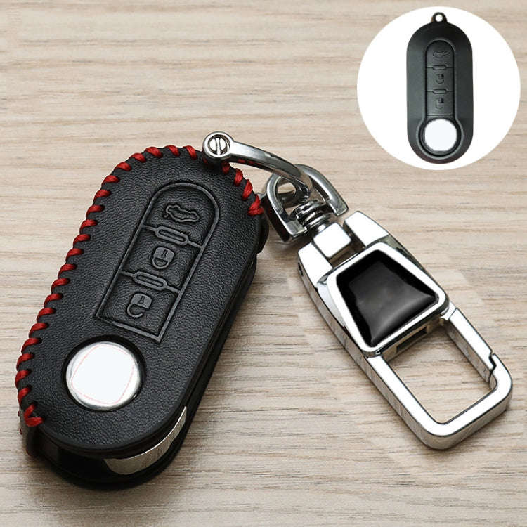For Fiat Car Key Cover Multifunctional Keychain Anti-Lost Number Plate(C)