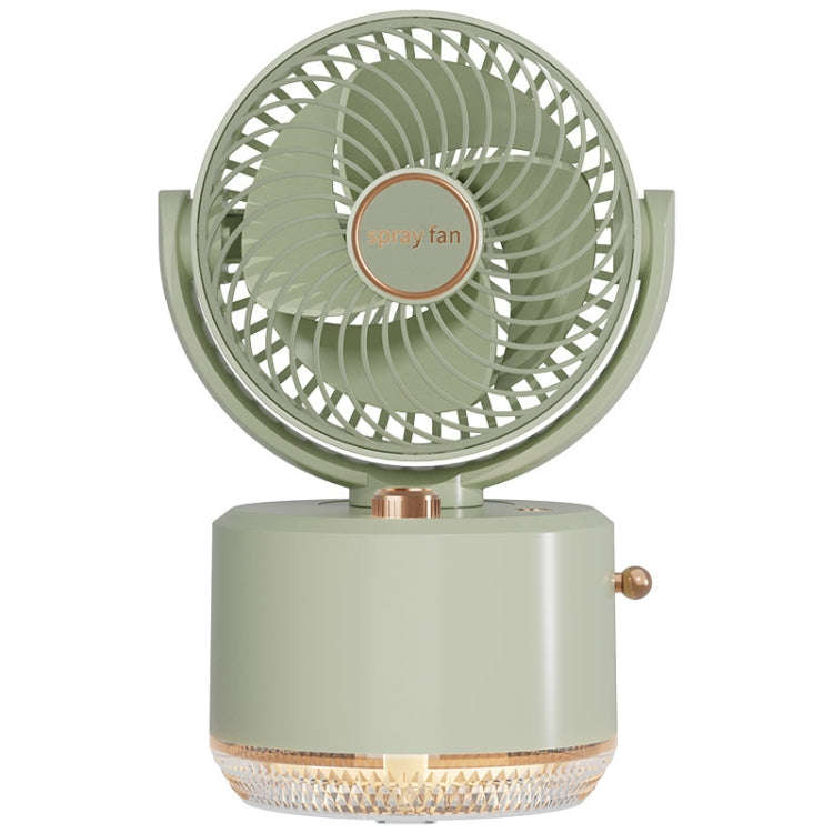 USB Charging Cooler Air Conditioning Fan Desktop Cooling Fan Swing Humidifier(Green)