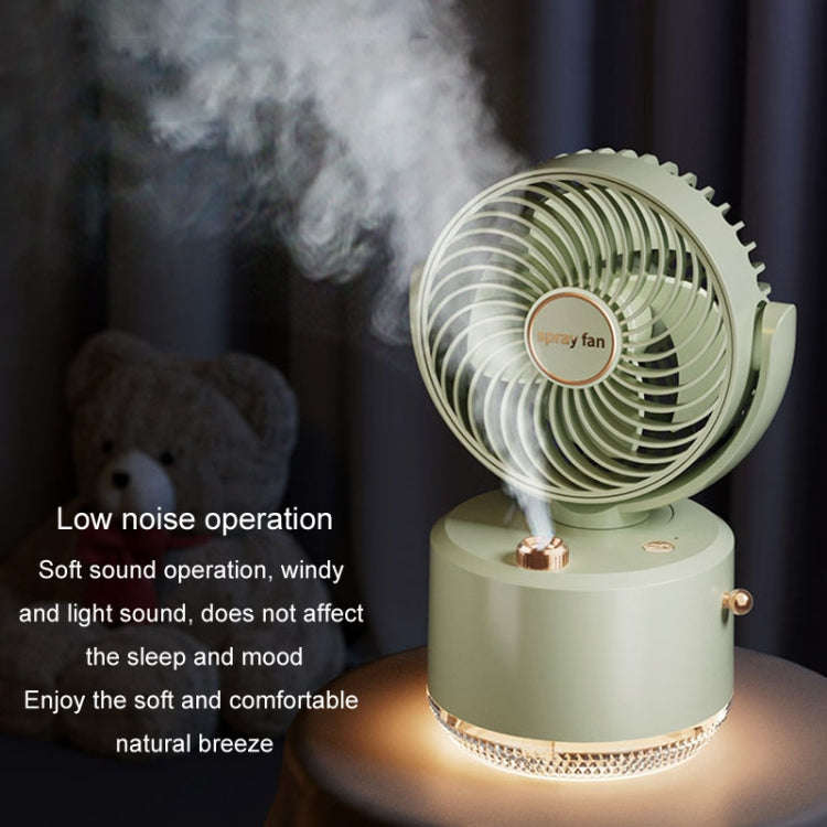 USB Charging Cooler Air Conditioning Fan Desktop Cooling Fan Swing Humidifier(Green)