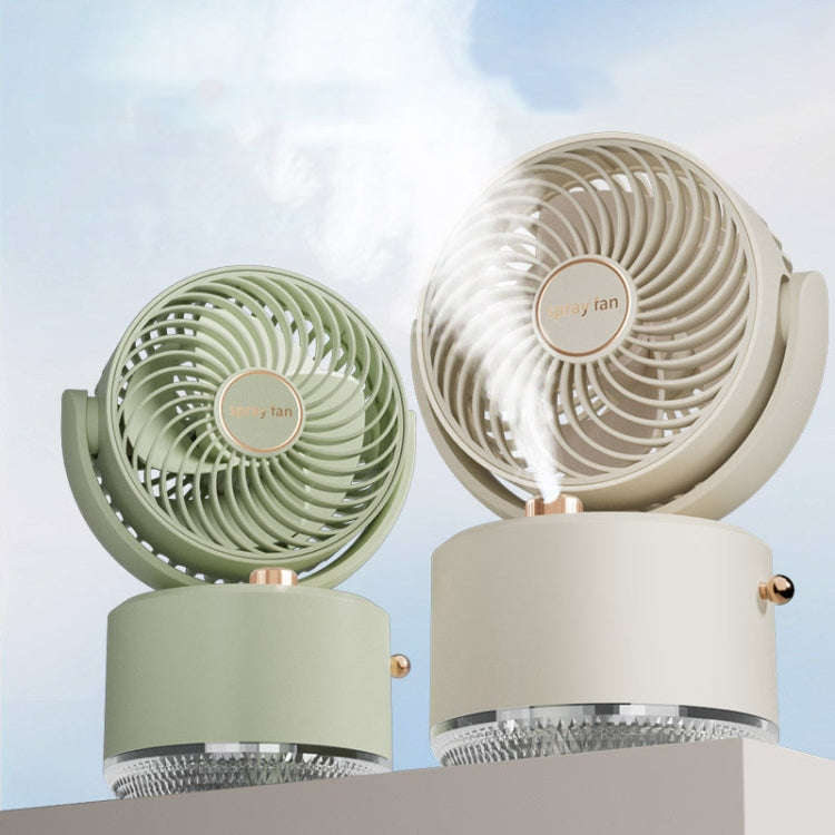 USB Charging Cooler Air Conditioning Fan Desktop Cooling Fan Swing Humidifier(Green)