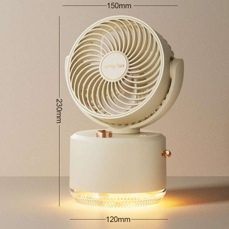 USB Charging Cooler Air Conditioning Fan Desktop Cooling Fan Swing Humidifier(Green)