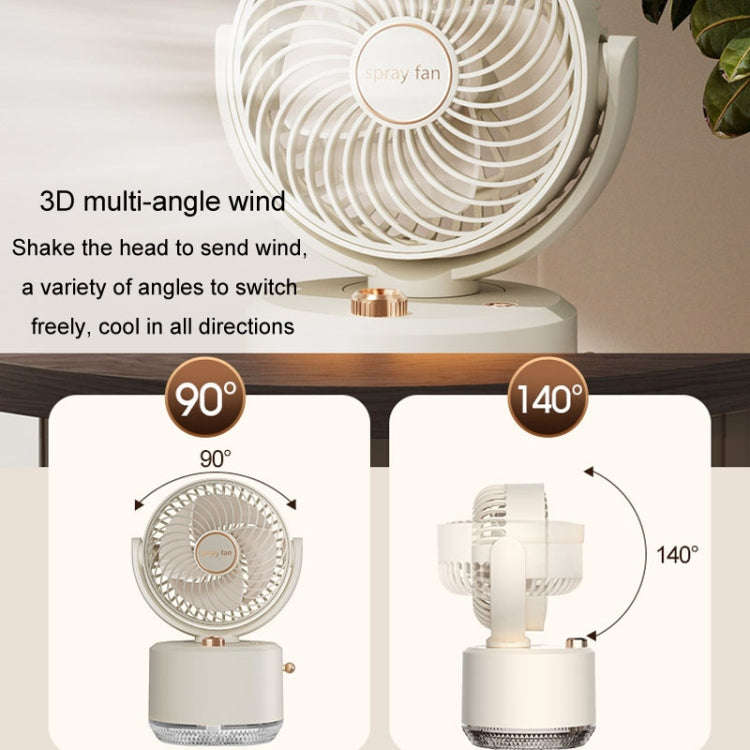 USB Charging Cooler Air Conditioning Fan Desktop Cooling Fan Swing Humidifier(Green)