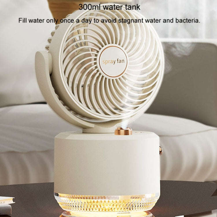 USB Charging Cooler Air Conditioning Fan Desktop Cooling Fan Swing Humidifier(Green)