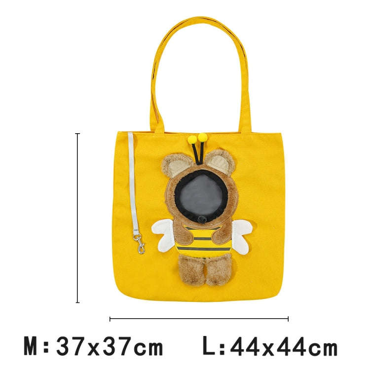 Pet Out Bag Crossbody Tote Cat Bag Small Dog Expandable Shoulder Bag, Size: L(White Background Gr...