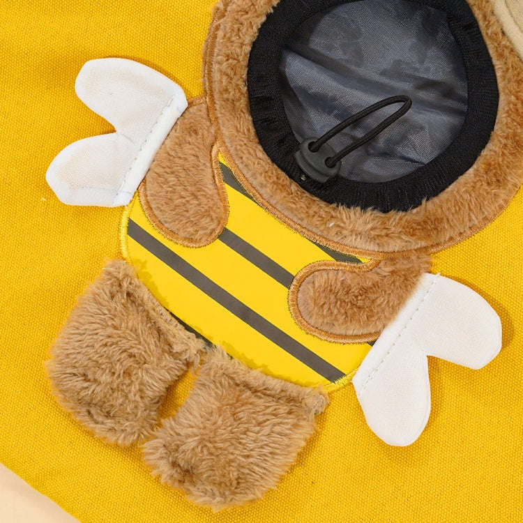 Pet Out Bag Crossbody Tote Cat Bag Small Dog Expandable Shoulder Bag, Size: L(Yellow Bee)