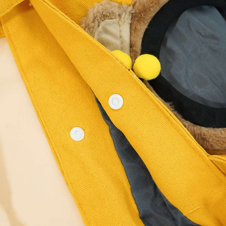 Pet Out Bag Crossbody Tote Cat Bag Small Dog Expandable Shoulder Bag, Size: L(Yellow Bee)