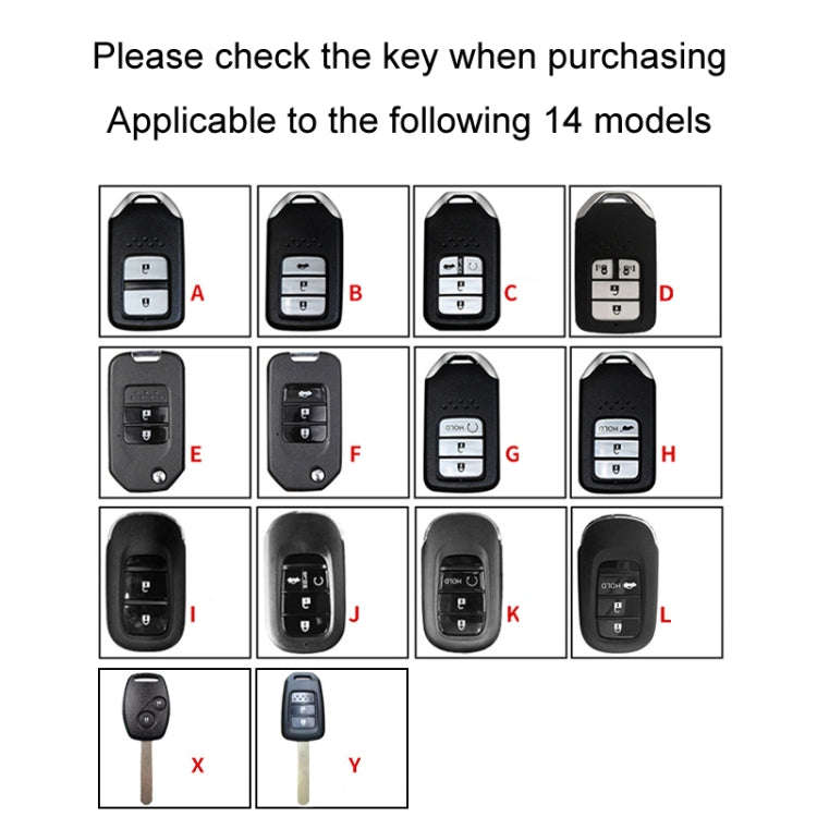 For Honda Car Key Cover Multifunctional Keychain Anti-lost Number Plate, Style: A