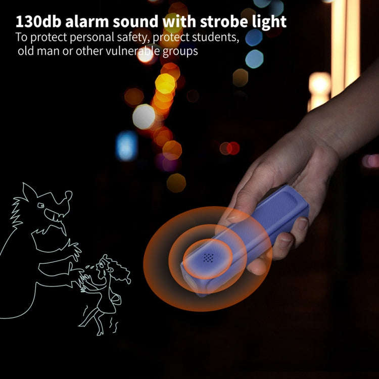 PS-J009 4-In-1 LED Light Buzzer Alarm Mini Folding Handheld Fan(Navy Blue)
