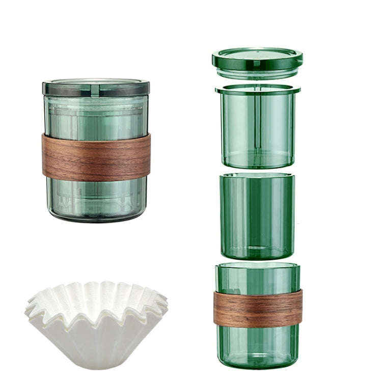 3 In 1 Pour Over Coffee Maker with Filter Cup for Camping Travel Office Aqua Green